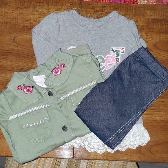 Jacket, shirt, and leggin set